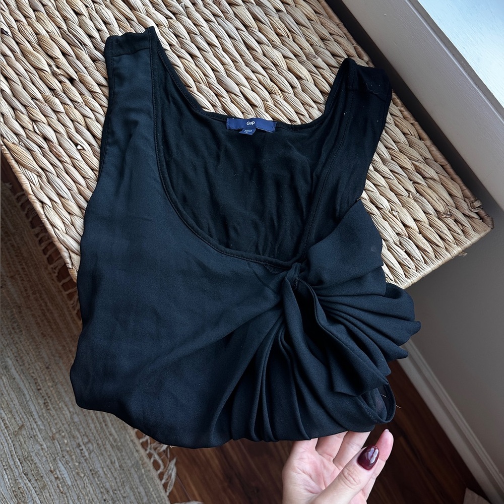 GAP Top with Sheer Bow Overlay